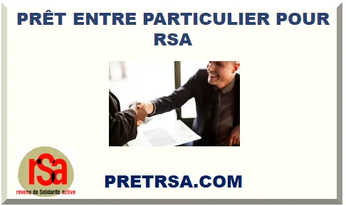 PRÊT ENTRE PARTICULIER POUR RSA